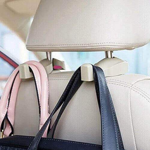 2 In 1 Car Headrest Hidden Hook 2 Pack Car Seat Hidden Hook with Phone  Holder Universal 360° Rotation Headrest Hooks for Purses, Bags,  Backpacks,Toys,Bottle Storage Organizer 